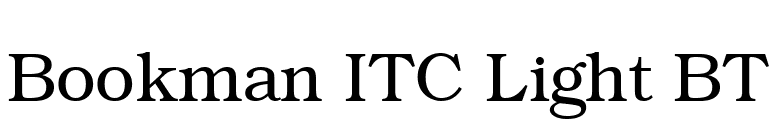 Bookman ITC Light BT font preview