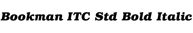 Bookman ITC Std Bold Italic font preview
