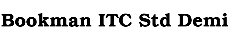 Bookman ITC Std Demi font preview