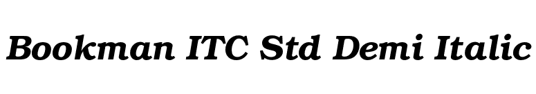 Bookman ITC Std Demi Italic font preview
