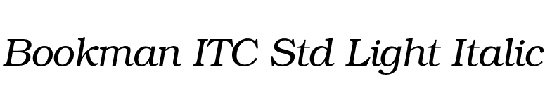 Bookman ITC Std Light Italic font preview