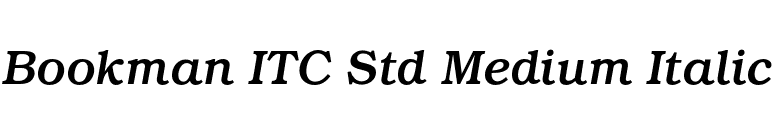 Bookman ITC Std Medium Italic font preview