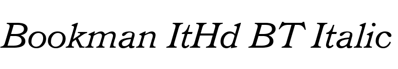 Bookman ItHd BT Italic font preview