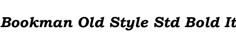 Bookman Old Style Std Bold It font preview