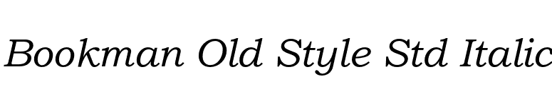 Bookman Old Style Std Italic font preview