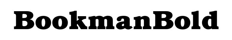 BookmanBold font preview