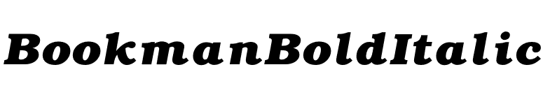 BookmanBoldItalic font preview