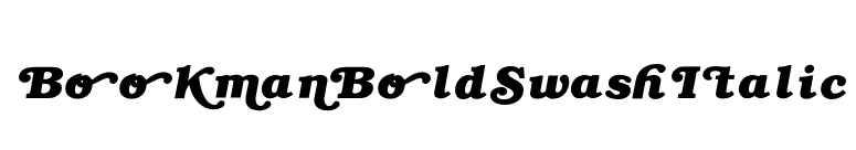 BookmanBoldSwashItalic font preview