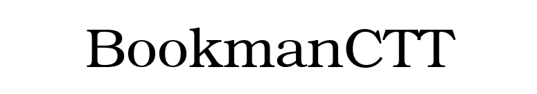 BookmanCTT font preview