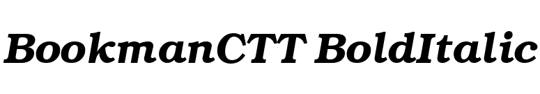 BookmanCTT BoldItalic font preview