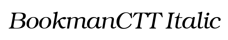 BookmanCTT Italic font preview