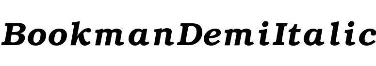 BookmanDemiItalic font preview