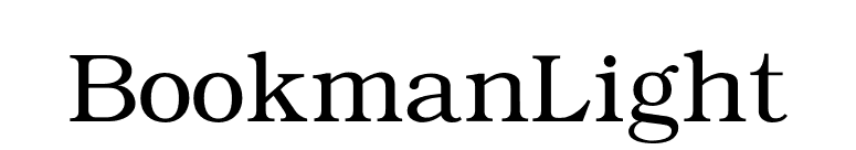 BookmanLight font preview