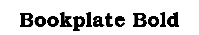 Bookplate Bold font preview