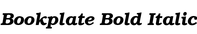 Bookplate Bold Italic font preview