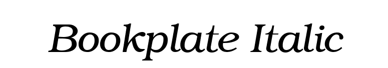 Bookplate Italic font preview