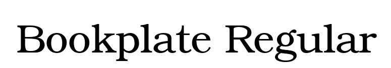 Bookplate Regular font preview