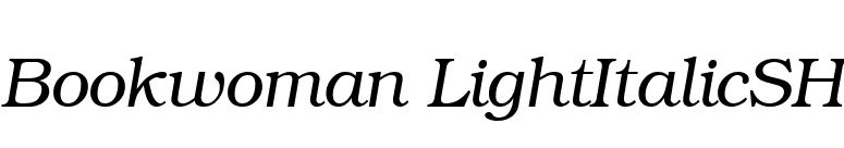 Bookwoman LightItalicSH font preview