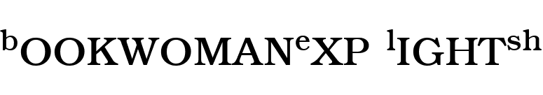 BookwomanExp LightSH font preview