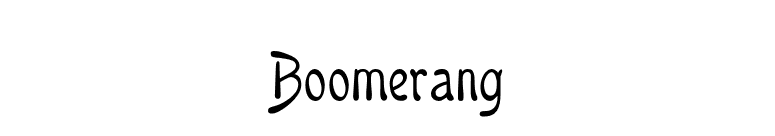Boomerang font preview