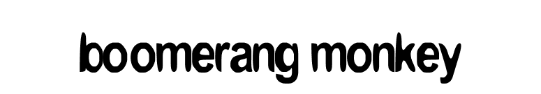 boomerang monkey font preview