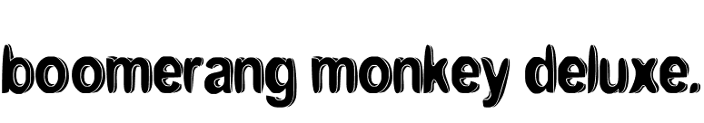 boomerang monkey deluxe. font preview