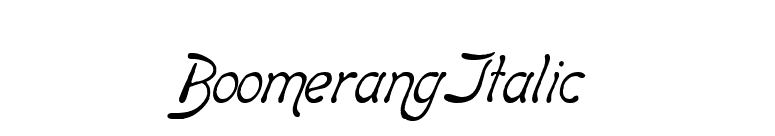 BoomerangItalic font preview