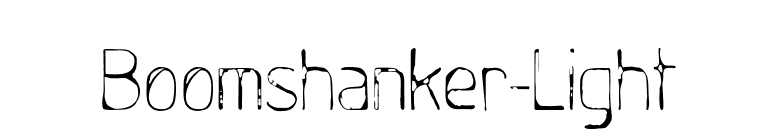 Boomshanker-Light font preview