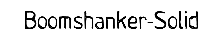 Boomshanker-Solid font preview
