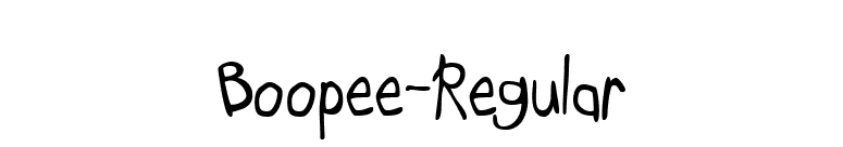 Boopee-Regular font preview
