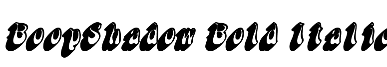 BoopShadow Bold Italic font preview
