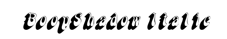 BoopShadow Italic font preview
