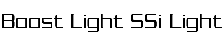 Boost Light SSi Light font preview