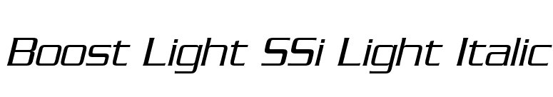 Boost Light SSi Light Italic font preview
