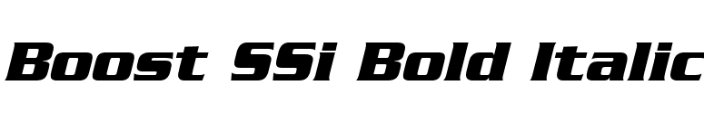 Boost SSi Bold Italic font preview