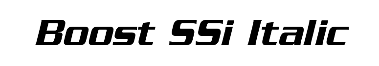 Boost SSi Italic font preview