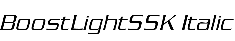 BoostLightSSK Italic font preview