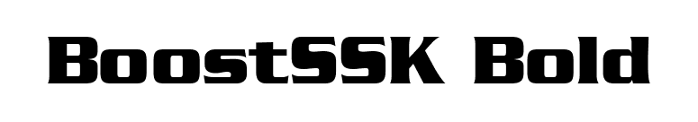 BoostSSK Bold font preview