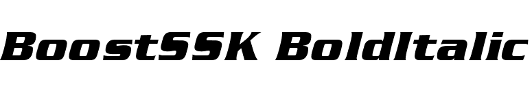 BoostSSK BoldItalic font preview