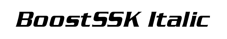 BoostSSK Italic font preview