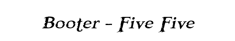 Booter - Five Five font preview