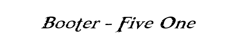 Booter - Five One font preview