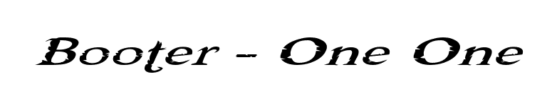 Booter - One One font preview