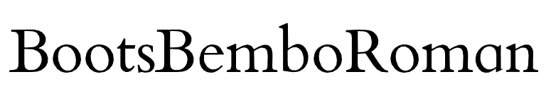 BootsBemboRoman font preview