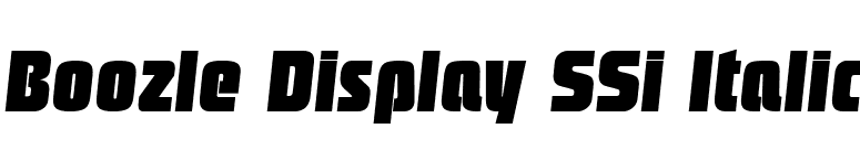 Boozle Display SSi Italic font preview