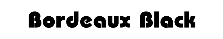 Bordeaux Black font preview
