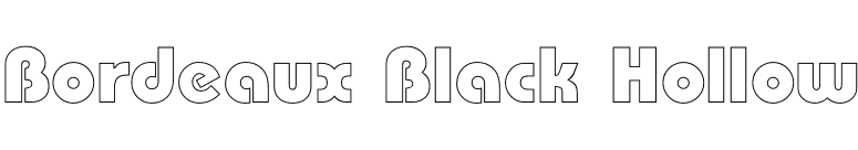 Bordeaux Black Hollow font preview