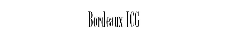 Bordeaux ICG font preview