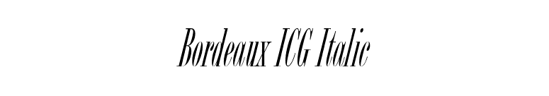 Bordeaux ICG Italic font preview