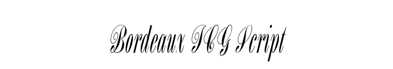 Bordeaux ICG Script font preview